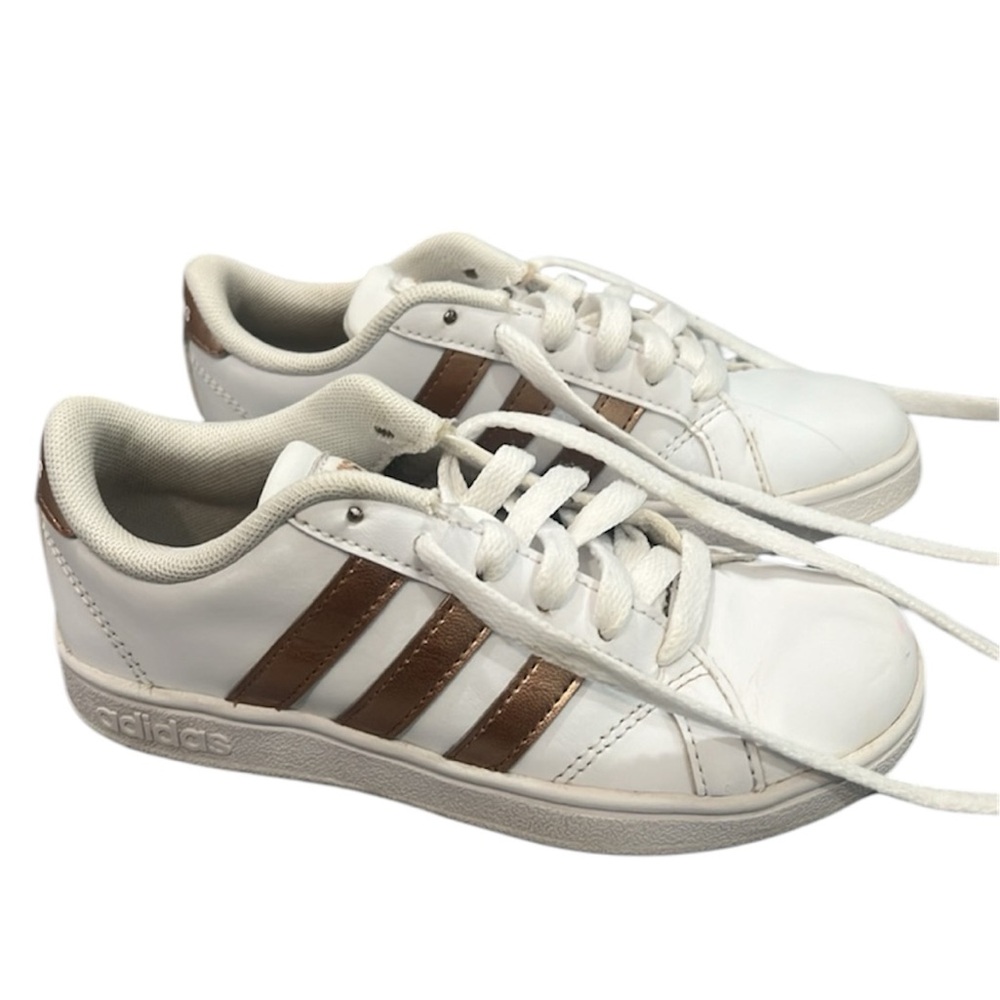 Adidas White and Bronze Casual Sneakers